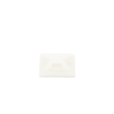 Montaje-Sujetador Adhesivo STRONGHOLD de 4 Vías de 1" x 1" x 1/4", Color Natural, Nylon 6.6 Retardante de Llamas V-2, Paquete de 100pz