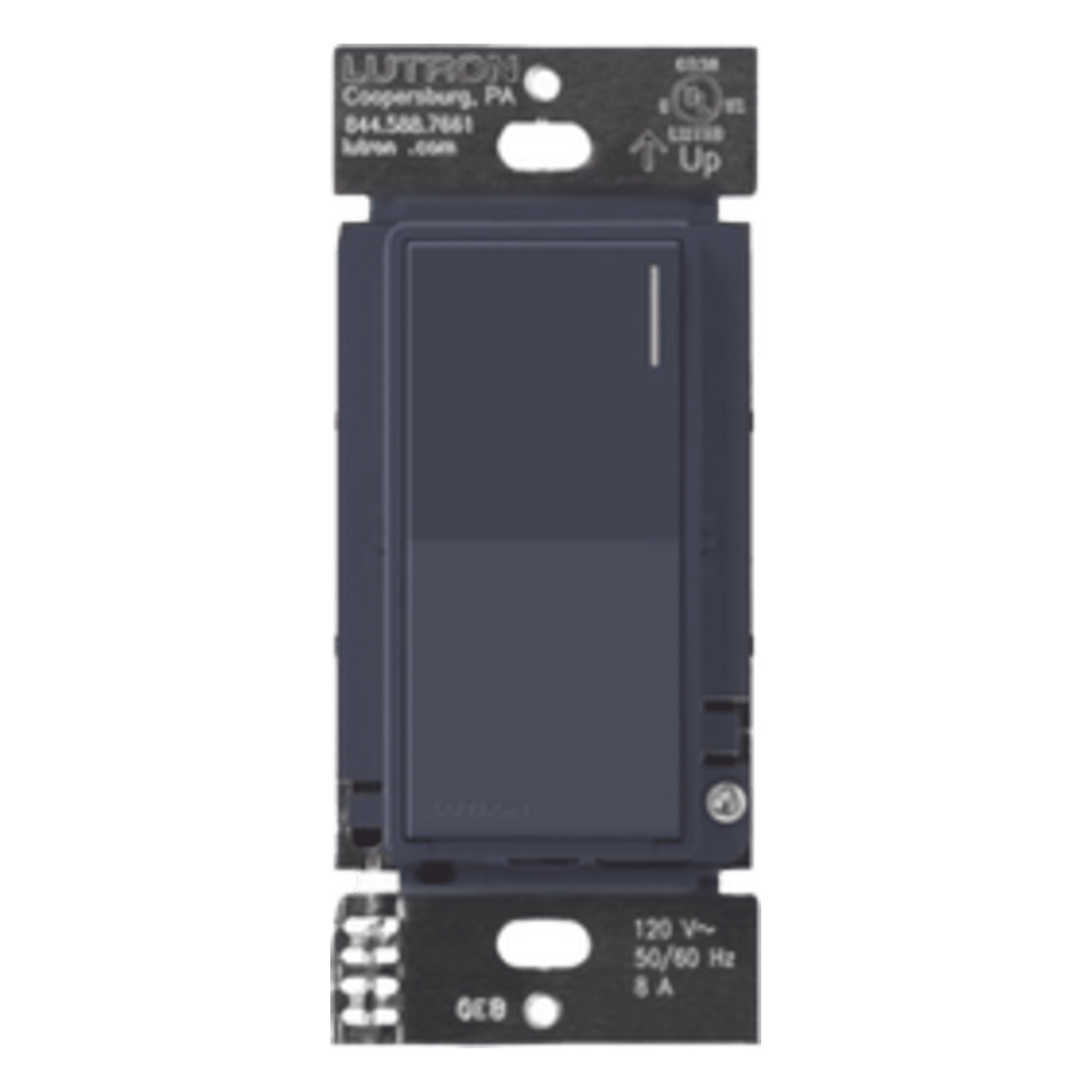 Apagador inteligente Sunnata on/off, 8 A iluminación y 5.8 A motor, acabado Deep Sea, para RadioRA 3 — LUTRON RADIORA 3 · SKU RRST8ANSDE