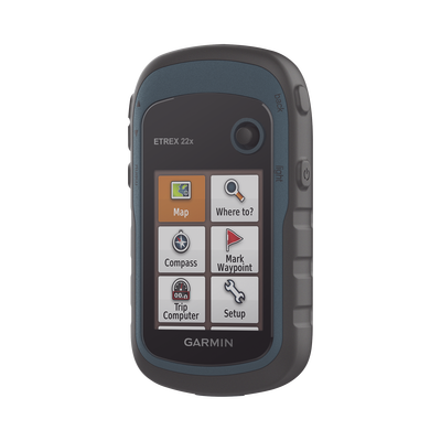 GPS Portátil eTrex 22 para Actividades al Aire Libre / Pantalla TFT Transflectiva de 2.2 Pulgadas / Resolución 240 x 320 Píxeles / 8 GB de Memoria / Mapas Preinstalados de Europa / Resistencia al Agua IPX7 / Compatible con microSD / Batería AA
