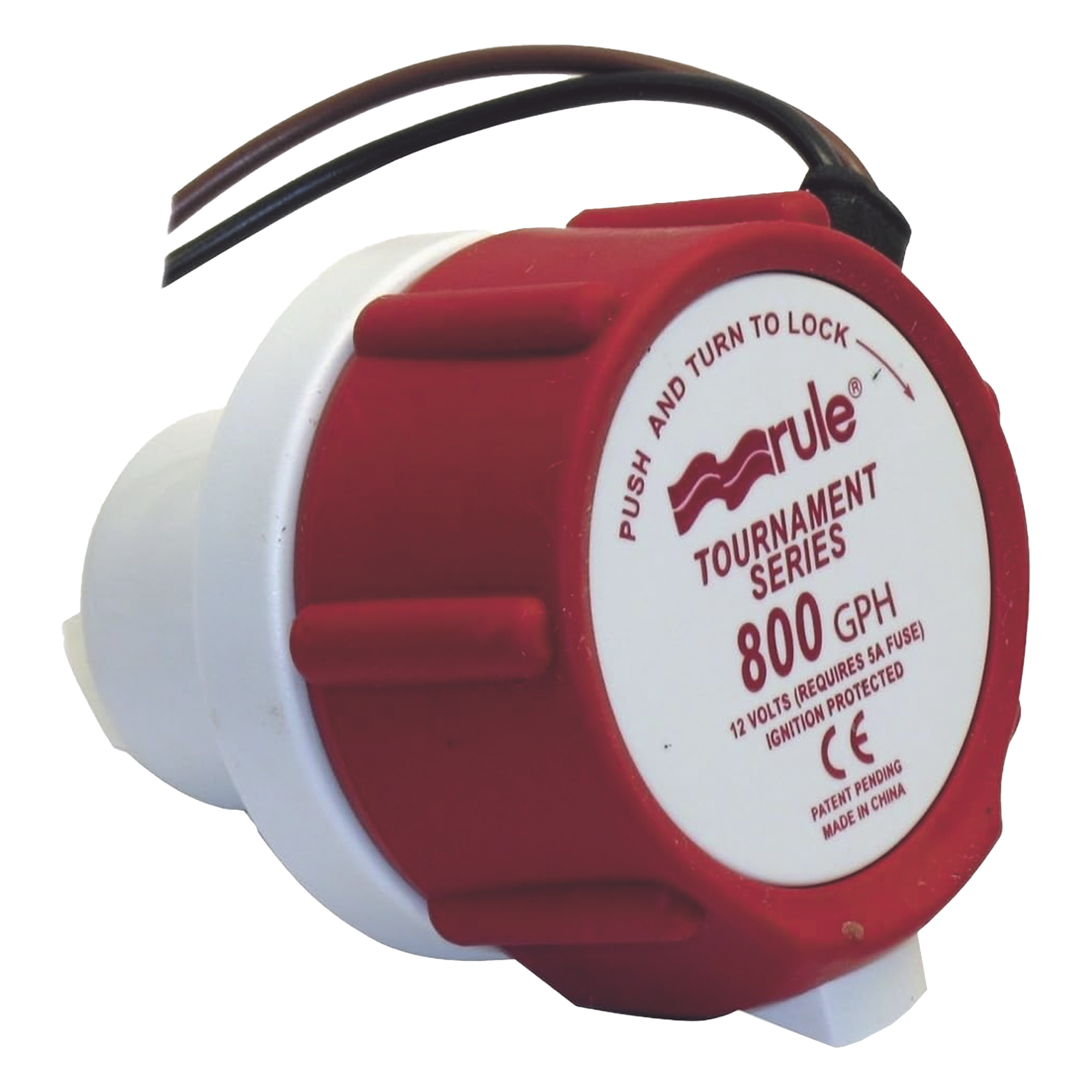 Bomba de reemplazo / 800 GPH (3028 LPH) / 12V DC / 5A fusible / 0.34 kg — RULE · SKU 46DR