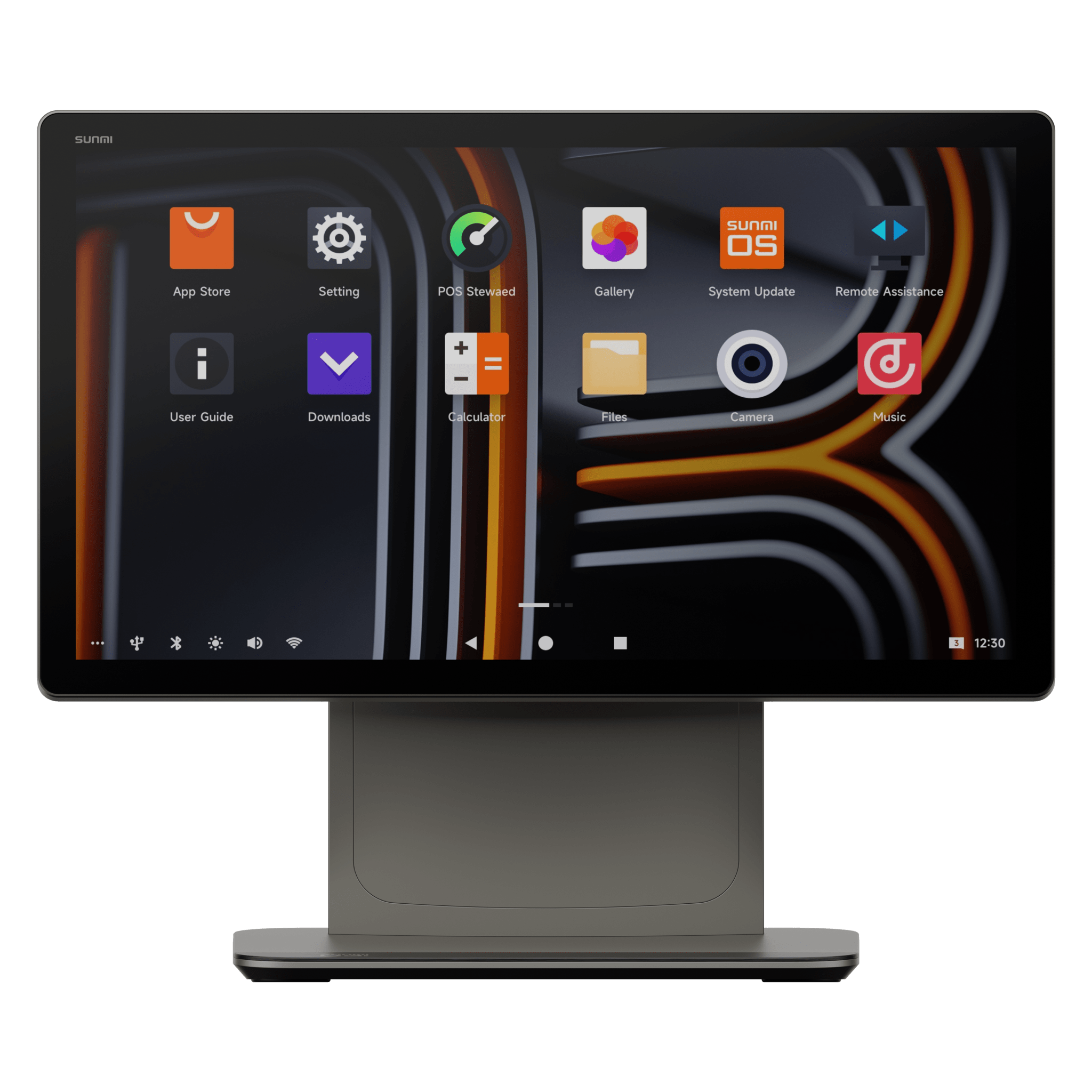 Terminal de Escritorio Inteligente / Pantalla FHD de 15.6" / Qualcomm Hexa-core / 4 GB RAM + 64 GB ROM / Sistema Operativo SUNMI 4.0 / Touch ID / Puertos múltiples / Servicios móviles de Google · SKU D3PRO