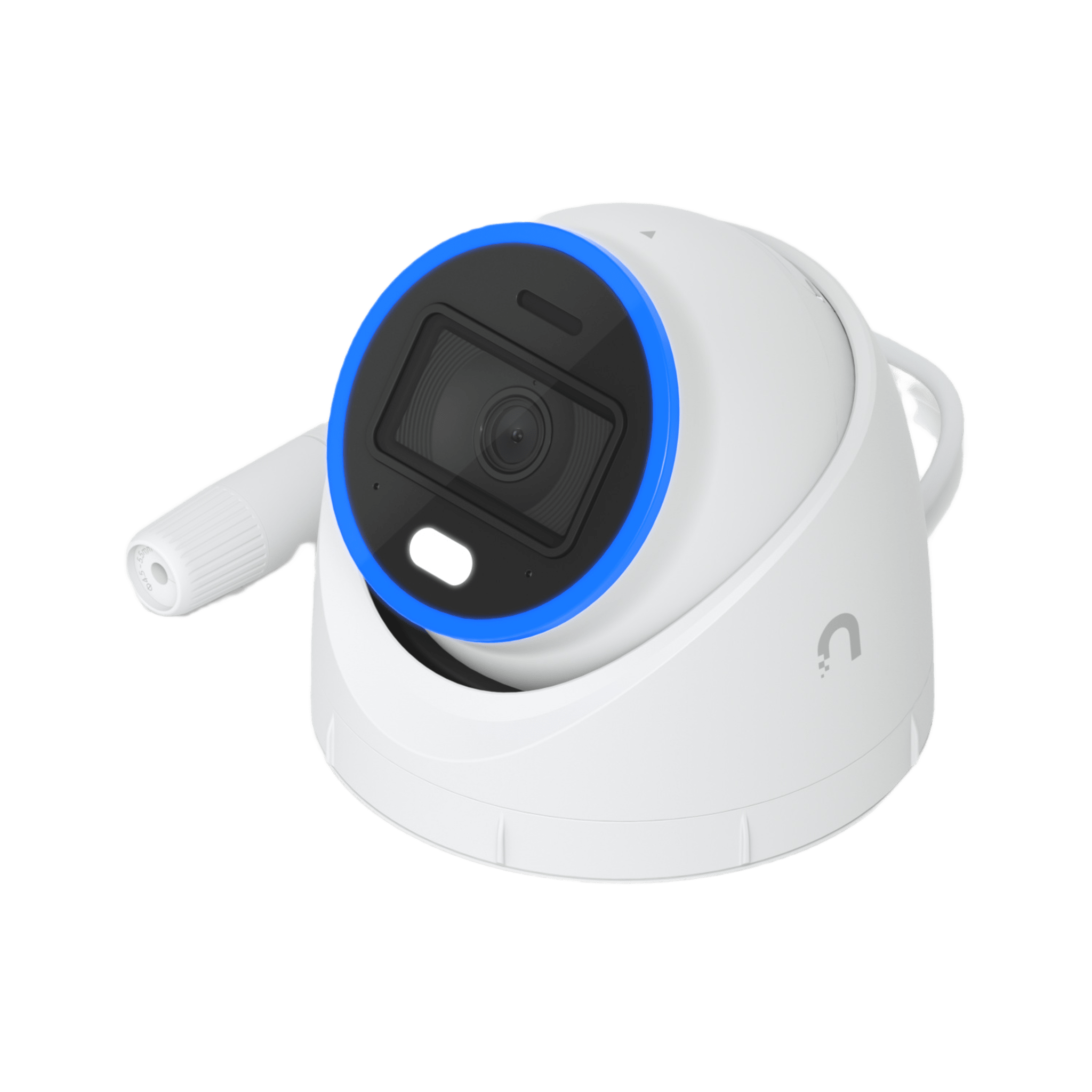 Cámara UniFi Protect Turret AI blanca / 4K(8MP) / Ángulo ultra-ancho 109.9 / Visión Nocturna IR 40 m / AI Avanzado: Reconocimiento de Rostros y Matrículas / LED para color en la noche / Micrófono 2 vías / ranura M