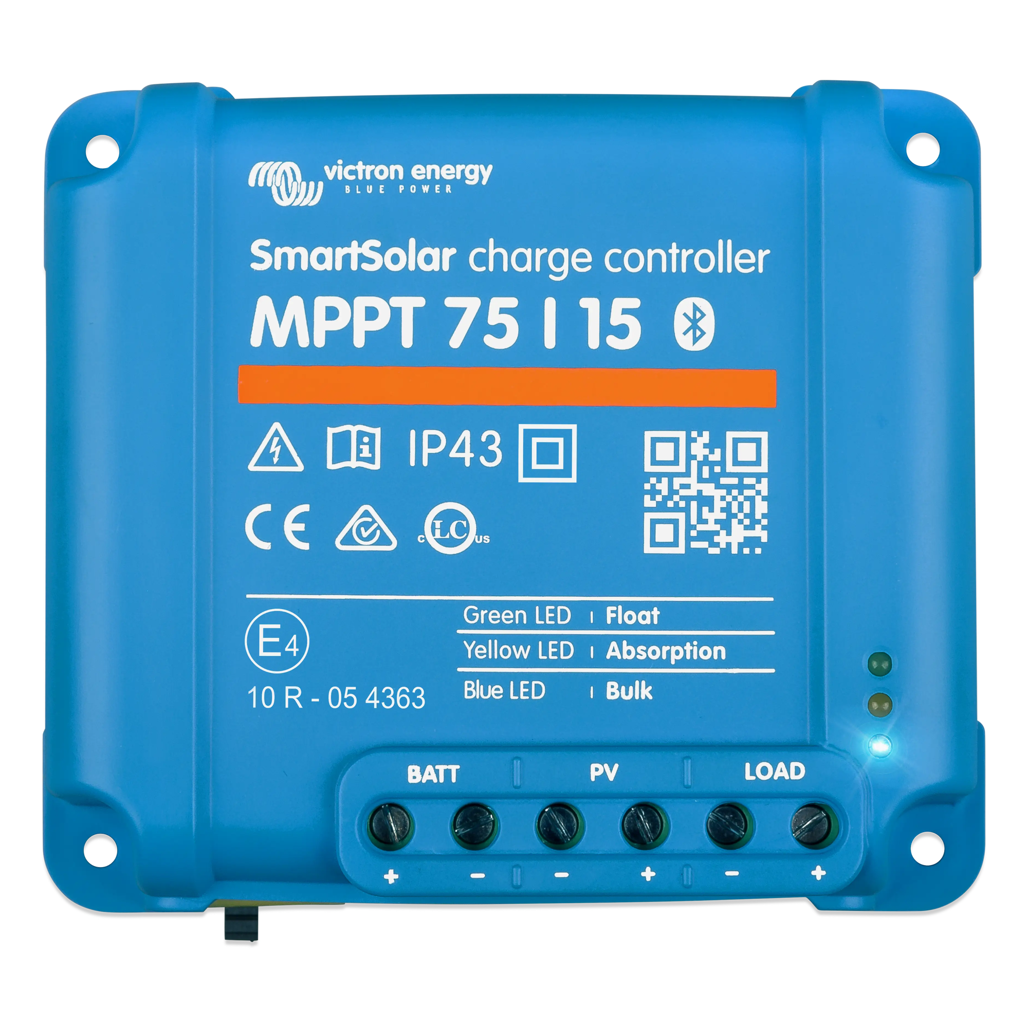 SmartSolar MPPT 75/15 / Controlador de Carga Solar MPPT 15A / 12/24 Vcc en baterías / IP43 — VICTRON ENERGY · SKU SSMPPT75/15