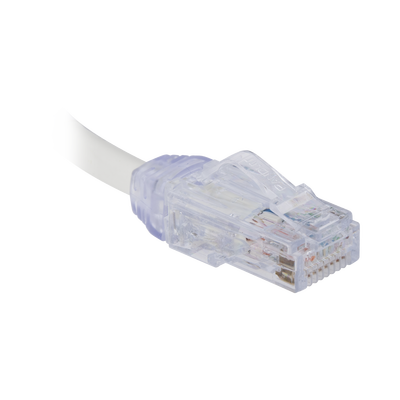 Cable de Parcheo UTP, Cat6A, Diámetro Reducido (28 AWG), CM/LSZH, Color Blanco Mate, 20.3 cm (8 Pulgadas)