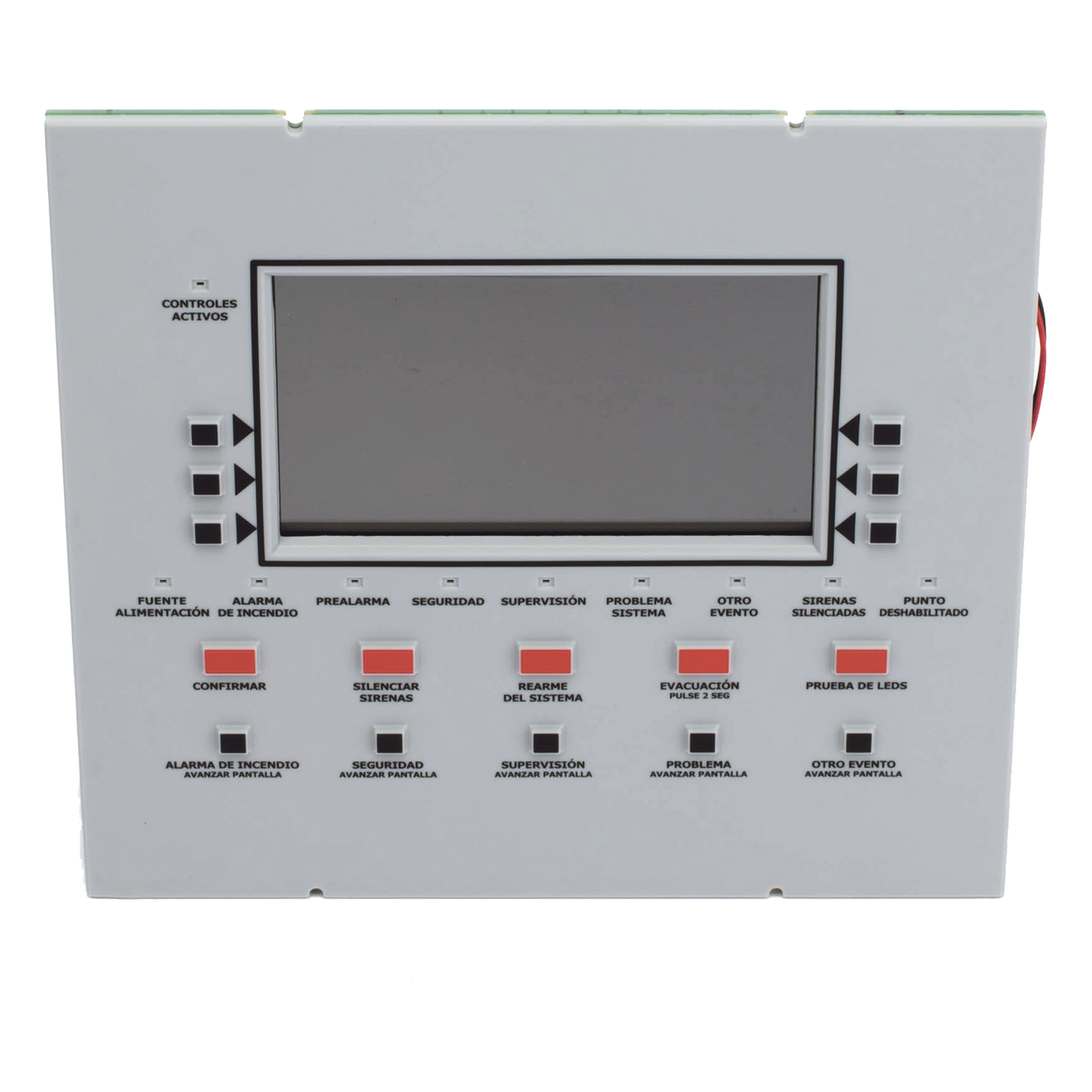 Anunciador Remoto LCD / 640 Caracteres / Textos en Español / Teclado de Goma / Puerto RDP 1219 m (4000 ft) / 160 Caracteres Visibles — NOTIFIER · SKU LCD-160-SP
