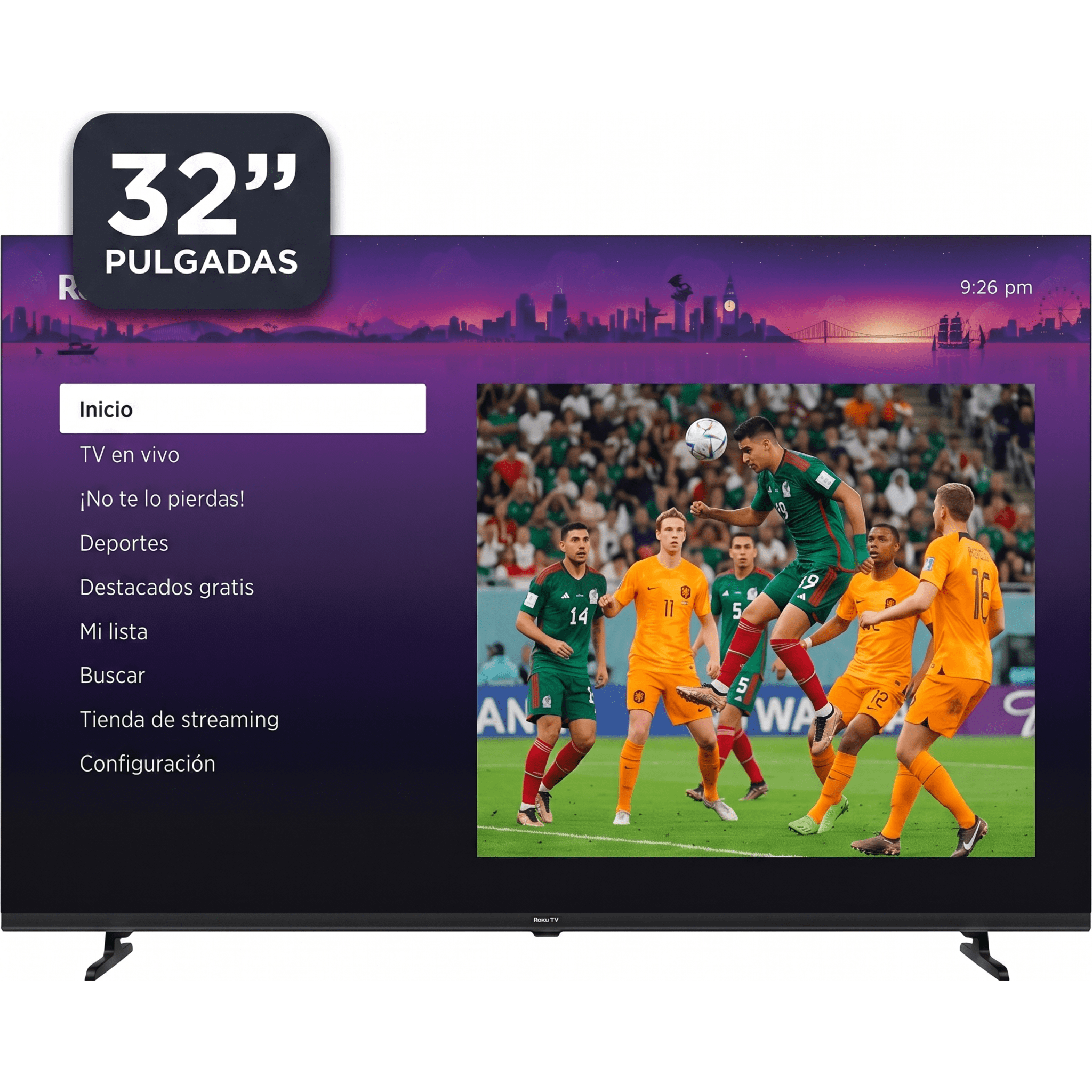 Smart TV QLED / 32 Pulgadas / HD 1366x768 / Wi-Fi / 3 HDMI / VESA 100x100 mm — HORION · SKU R32XHQ-L1