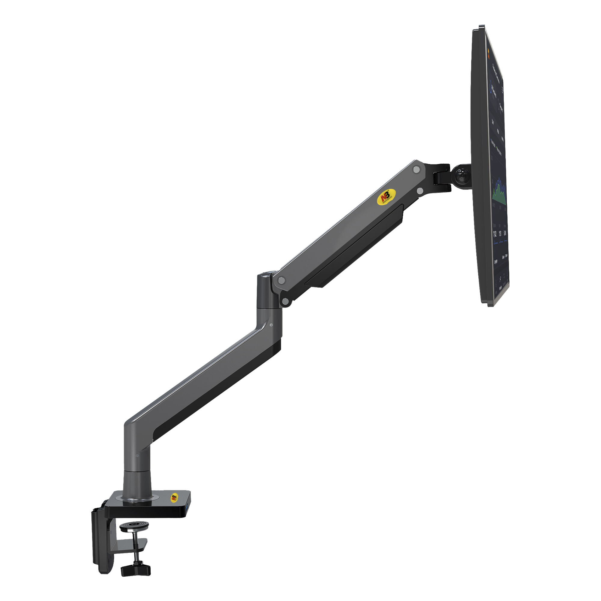 Montaje de Escritorio Articulado para Monitores de 22-40" / Soporta hasta 15 kg / Vesa 75 x 75 / 100 x 100 / Acero / Giro: 360° — NB-EPCOM · SKU G45-NB