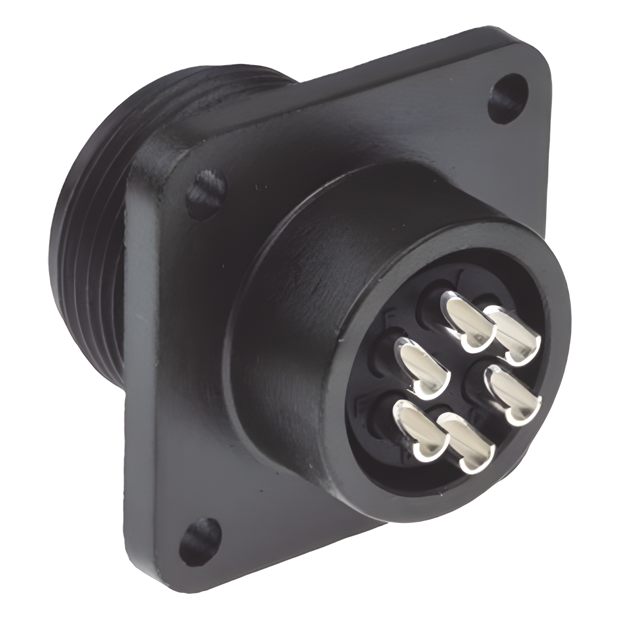 Conector Hembra Circular  de 6 Terminales para uso Rudo, Amphenol  — SYSCOM PARTS · SKU 654-MS3102A14S-6S