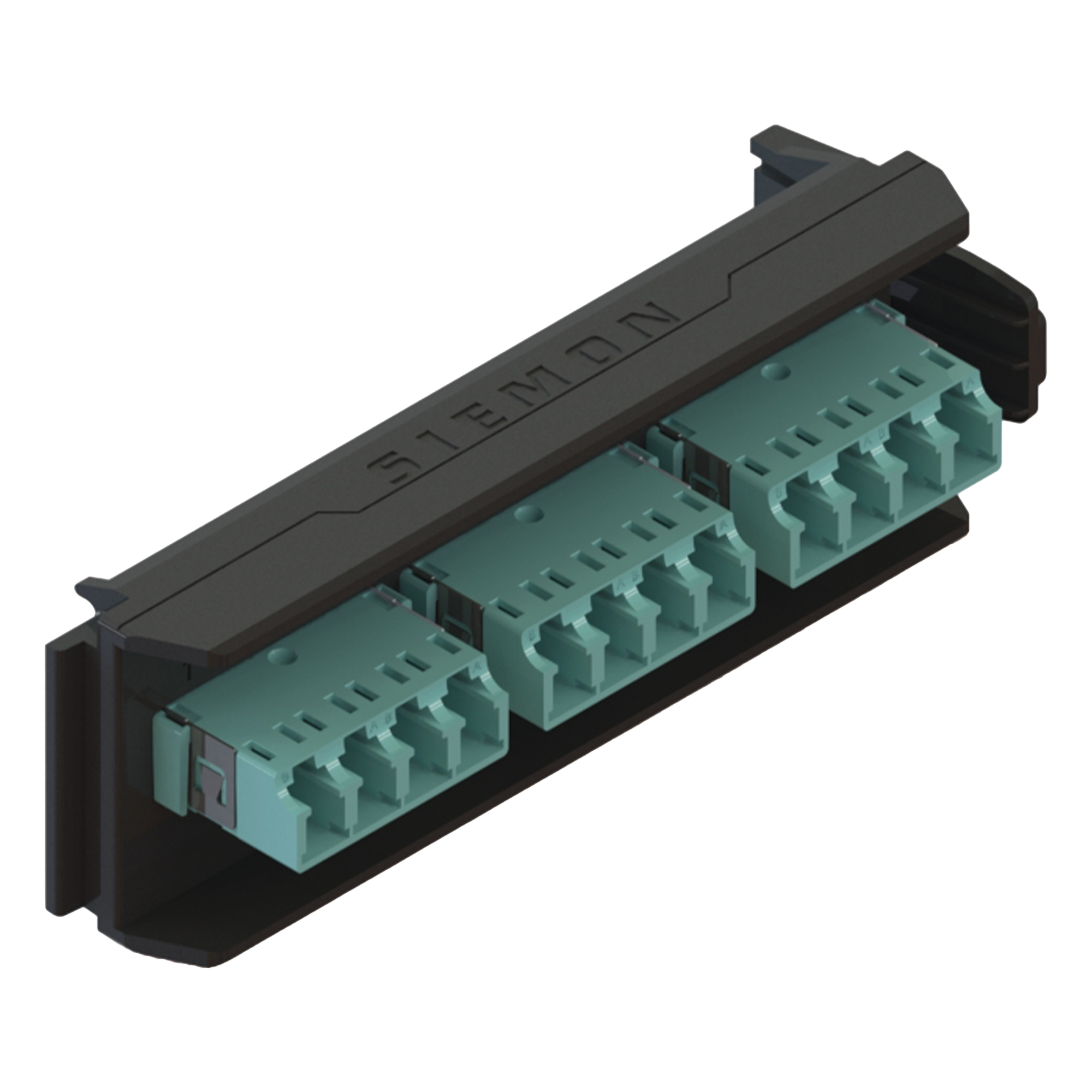 Placa Acopladora LightVerse, 6 Conectores Dúplex LC/UPC, Acepta hasta 12 Fibras Multimodo OM3 y OM4 (No Shuttered) — SIEMON · SKU LVA12-LCQ-BC-A