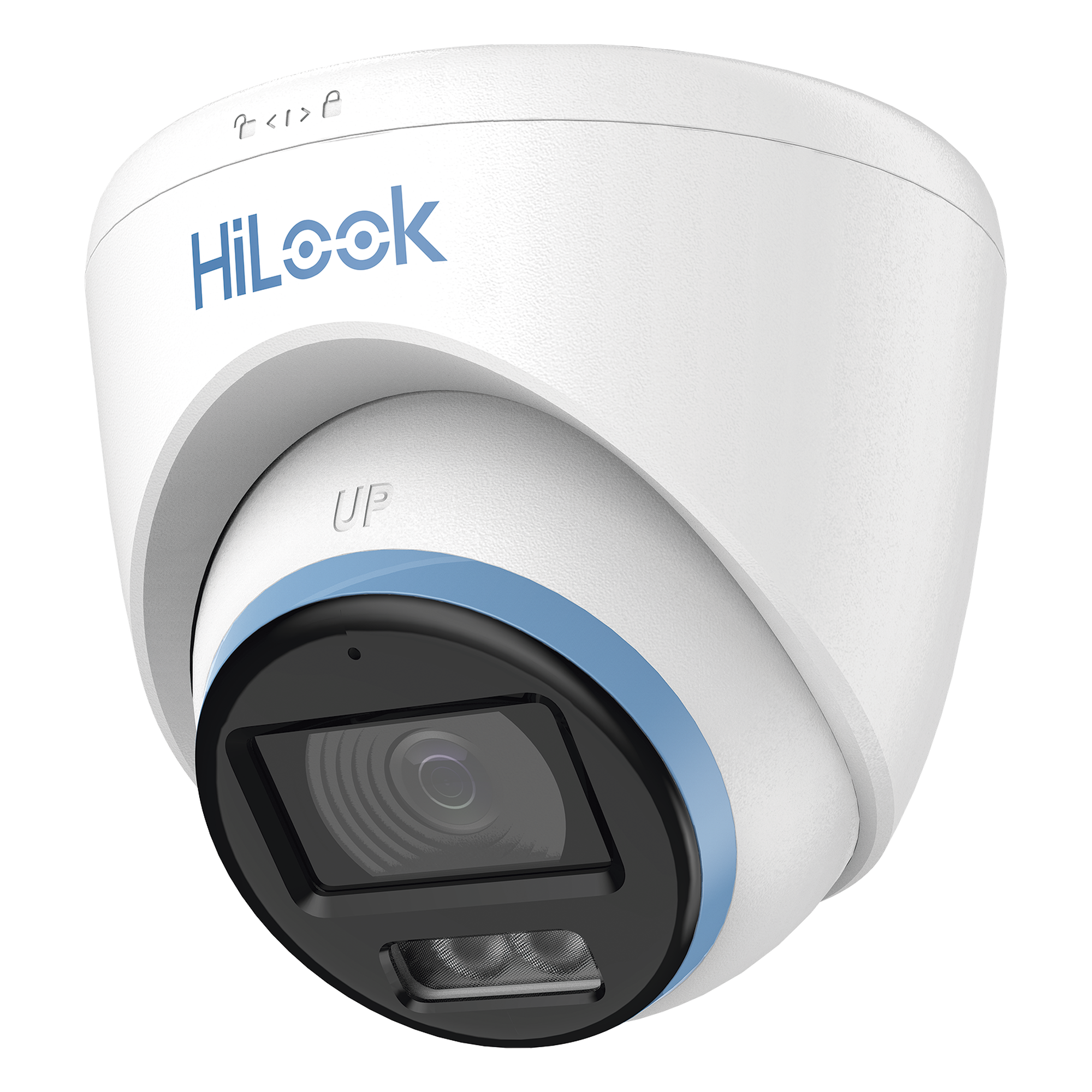[Dual Light + ColorVu] Turret TurboHD 3K / 5 Megapixel / Lente 3.6 mm / 40 mts IR EXIR + 40 mts Luz Blanca / Micrófono Integrado / Exterior IP67 / dWDR — HiLook by HIKVISION · SKU THC-T259-LS