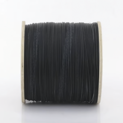 Carrete de 2 Kilómetros de Fibra Óptica Drop Plana, Interior/Exterior G.657A2 Monomodo de 1 Hilo (Unifibra), Dieléctrica, Forro Negro, Compatible con Conectores FASC, FASCUP, FASCLC