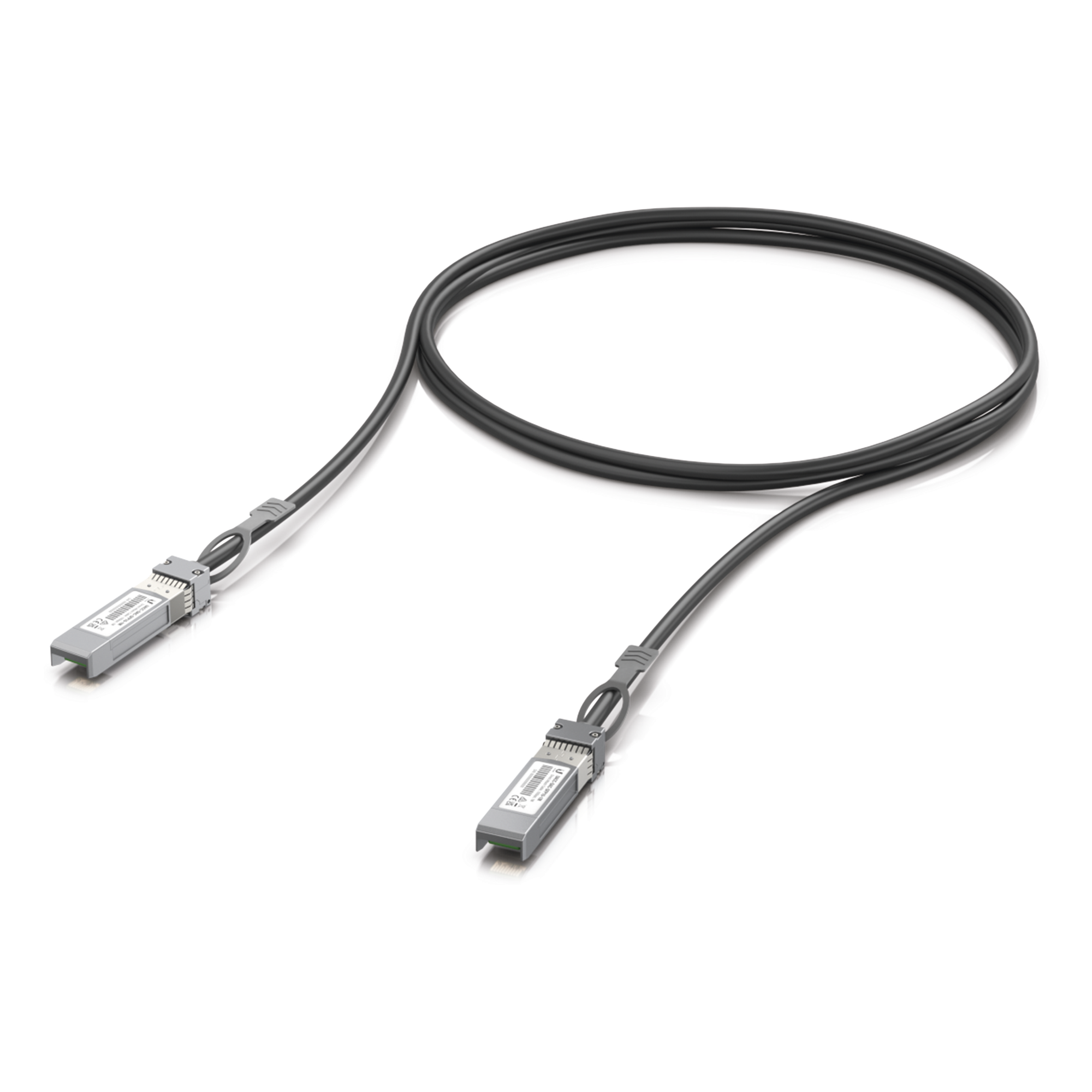 Cable DAC SFP+ / 10/1 Gbps / Twinax Cobre Pasivo / 1 m (3.3 ft) / Conectores Integrados — UBIQUITI · SKU UACC-DAC-SFP10-1M