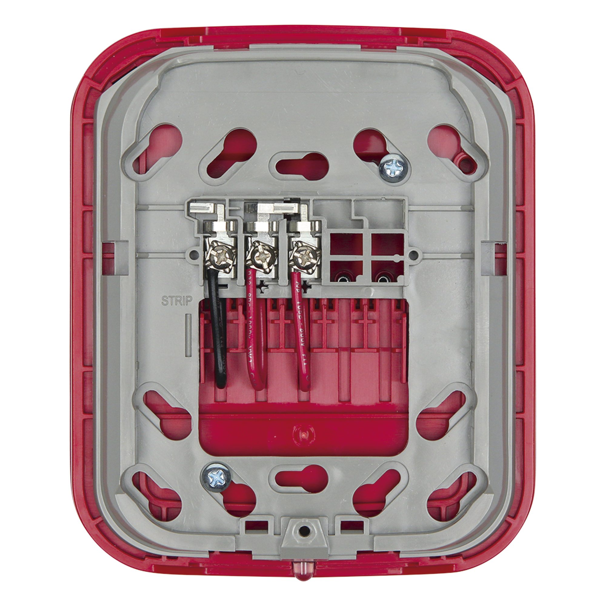 Base inalámbrica direccionable para montaje en pared, color rojo, para dispositivos audiovisuales serie L — FIRE-LITE · SKU WAV-RL