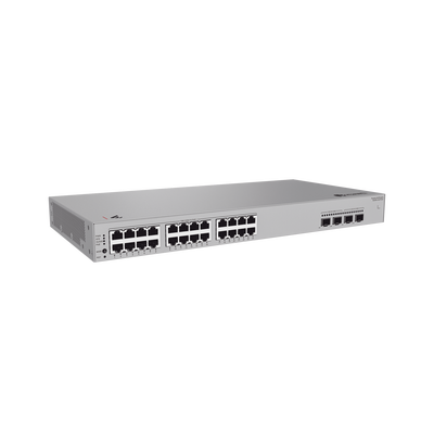 Switch de Acceso eKit Administrable / Capa 2 / 24 Puertos PoE+ Gigabit + 2 Puertos SFP (2.5 Gbps) + 2 Puertos SFP+ / PoE Perpetuo / Presupuesto PoE 195 W / Sin licenciamiento