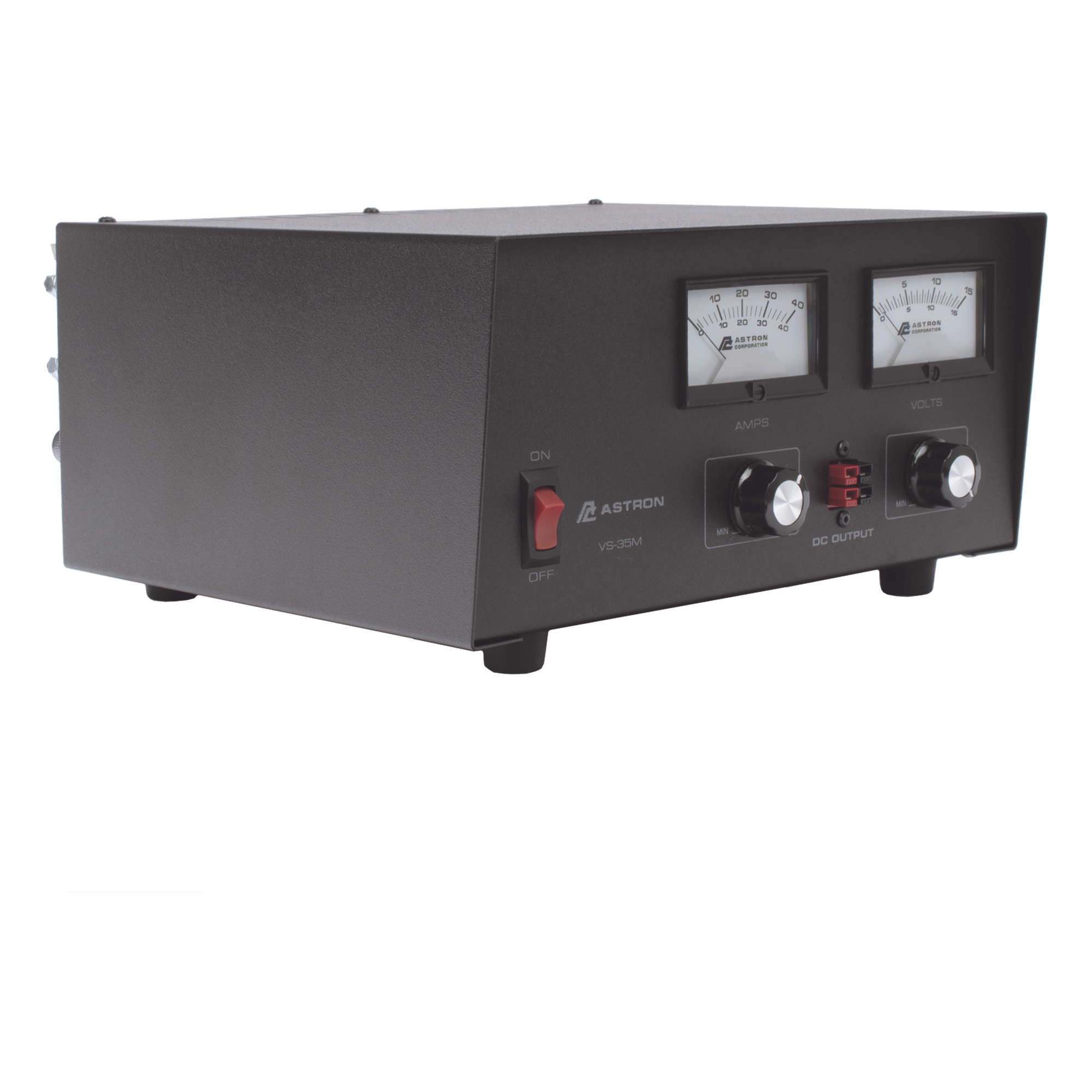 Fuente de poder 13.8Vcc, 35A, lineal, voltaje y corriente variable con medidores