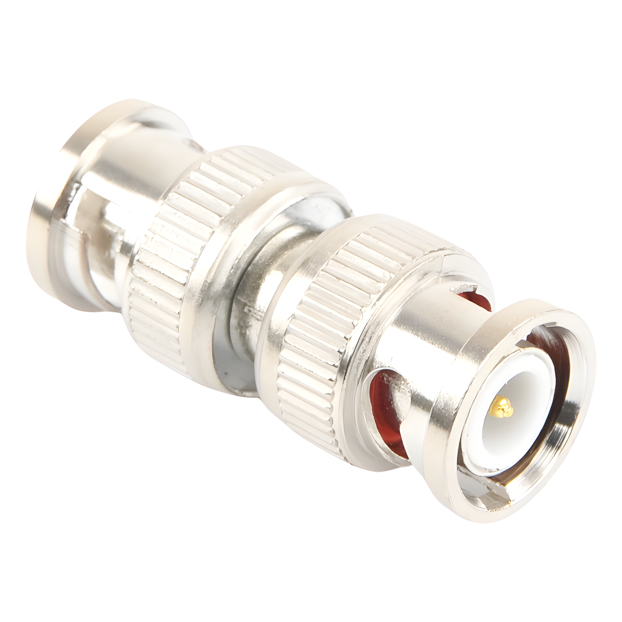 Adaptador Coaxial / BNC Macho a BNC Macho / 75 Ohm / Barril / Níquel-Oro-PTFE / 13.9 mm x 33.6 mm