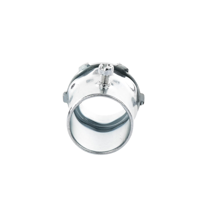 Conector 1 1/2" (38mm) pared delgada con tornillo galvanizado etiqueta verde