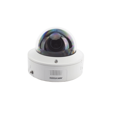 Domo IP 8 Megapixel / Lente Mot. 2.8 a 12 mm / DARKFIGHTER / WDR 120 dB / IK10 / 30 mts IR / Conteo Facial / Detección Facial / Interior / PoE / Búsqueda por Atributos / Micrófono Integrado / Micro SD