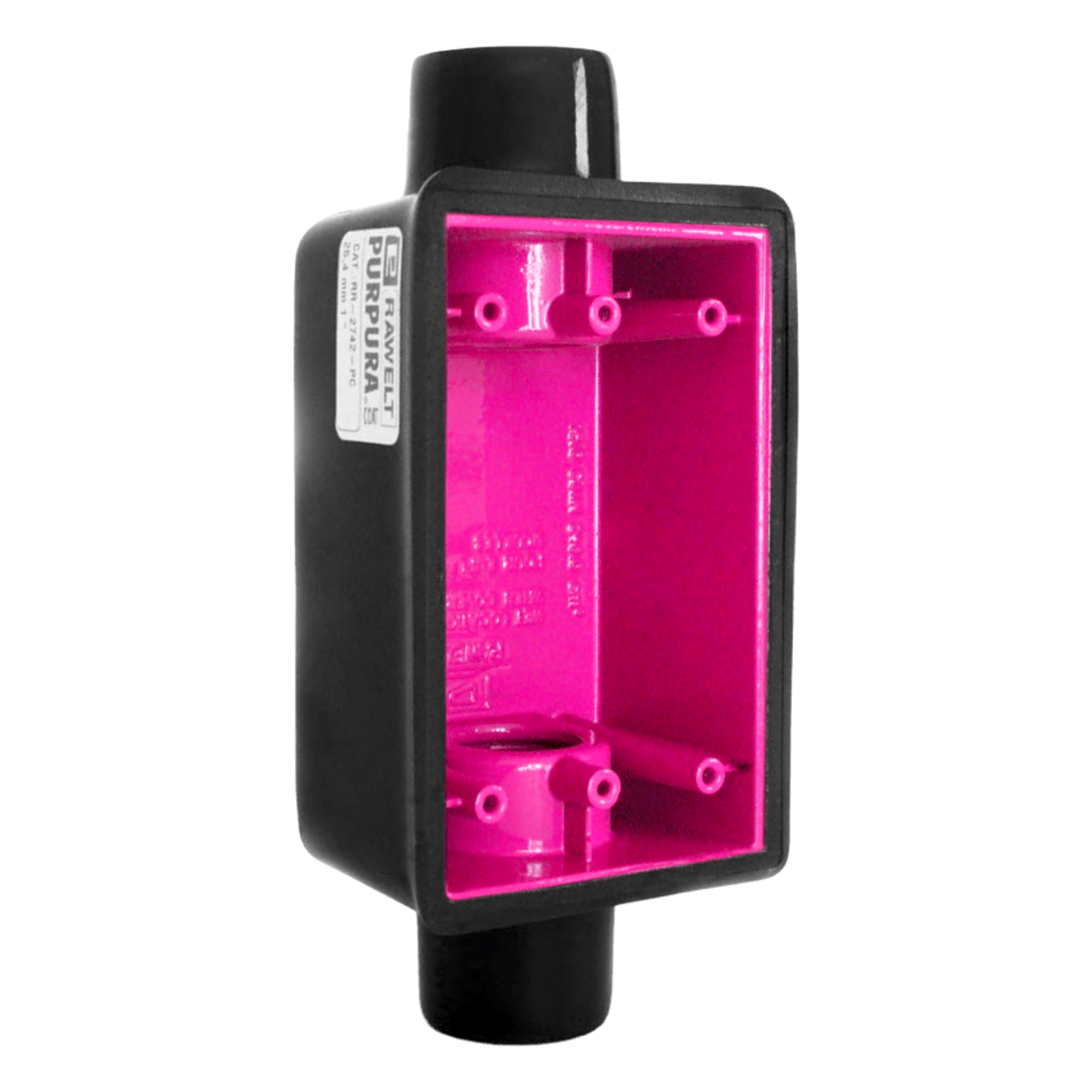 Caja Rectangular de 1/2"/ Con Recubrimiento exterior de PVC e interior Purpura. — RAWELT · SKU RR-0470-PC