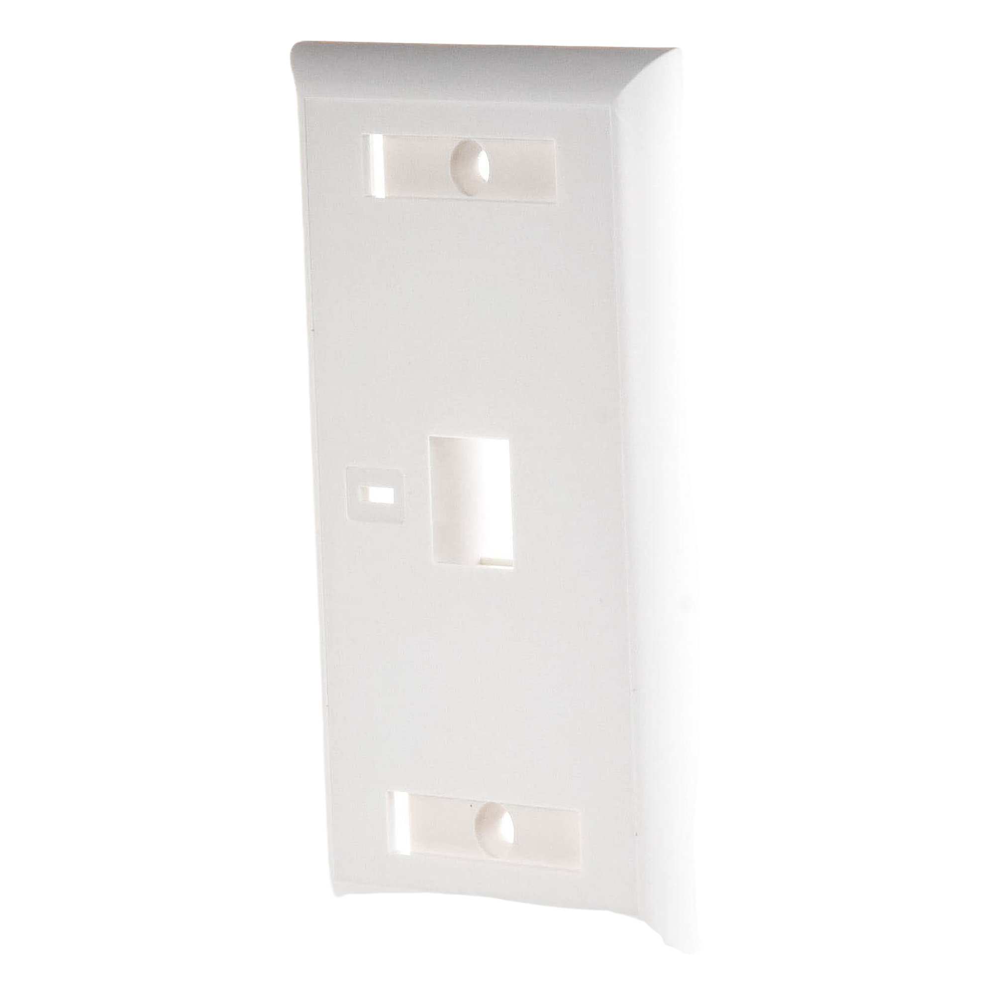 Placa de Pared de 1 Puerto, Keystone, con Espacio para Etiqueta, Color Blanco