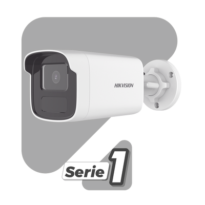 [PROTECCIÓN ACTIVA] Bala IP 4 Megapíxel / Motion Detection 2.0 (Detección de Humanos y Vehiculos) / Lente 4 mm / Audio de Dos Vías / Luz Intermitente y Alerta de Audio / 50 Mts IR EXIR 2.0 / Exterior IP67 / WDR 120 dB / PoE