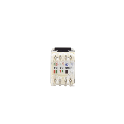 Conector Jack Estilo 110 (de Impacto), Tipo Keystone, Categoría 5e, de 8 Posiciones y 8 Cables, Color Negro