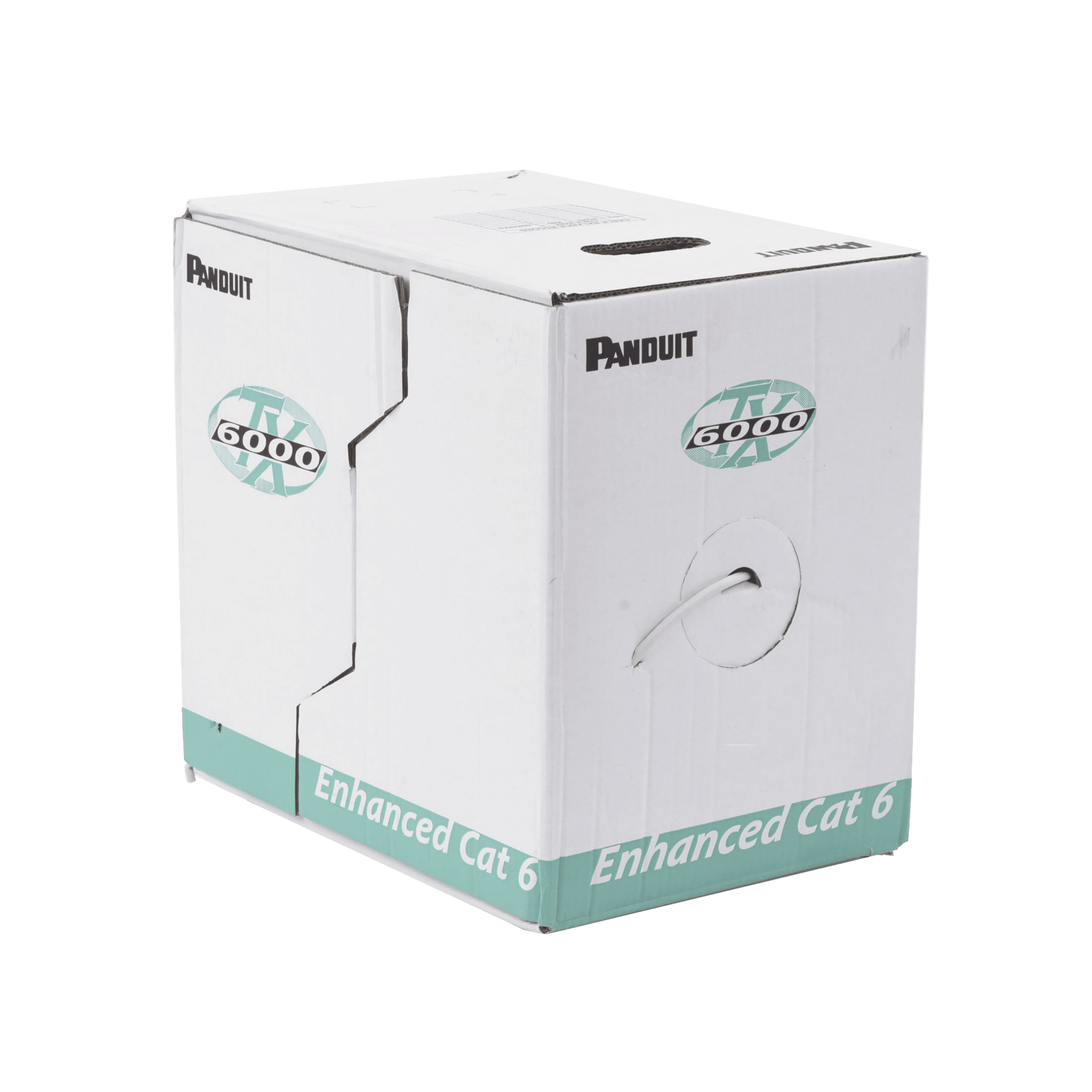 Bobina de Cable UTP 305 Metros (1000 Pies) de Cobre, TX6000? PanNet, Reelex, Gris Internacional, Categoría 6 Mejorado (23 AWG), PVC (CM), de 4 Pares