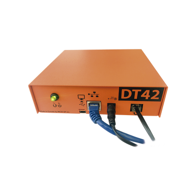 Receptora de alarmas IP Universal con 1 entrada de linea telefónica, para su central de monitoreo, recepción TCP/IP o GPRS, serie M2M, paneles de alarma Hikvision, entre otros.