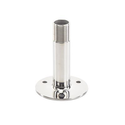 Montaje Recto de Acero Inoxidable / de 4 pulgadas de Alto y 3 de Base / Rosca 1-1/4
