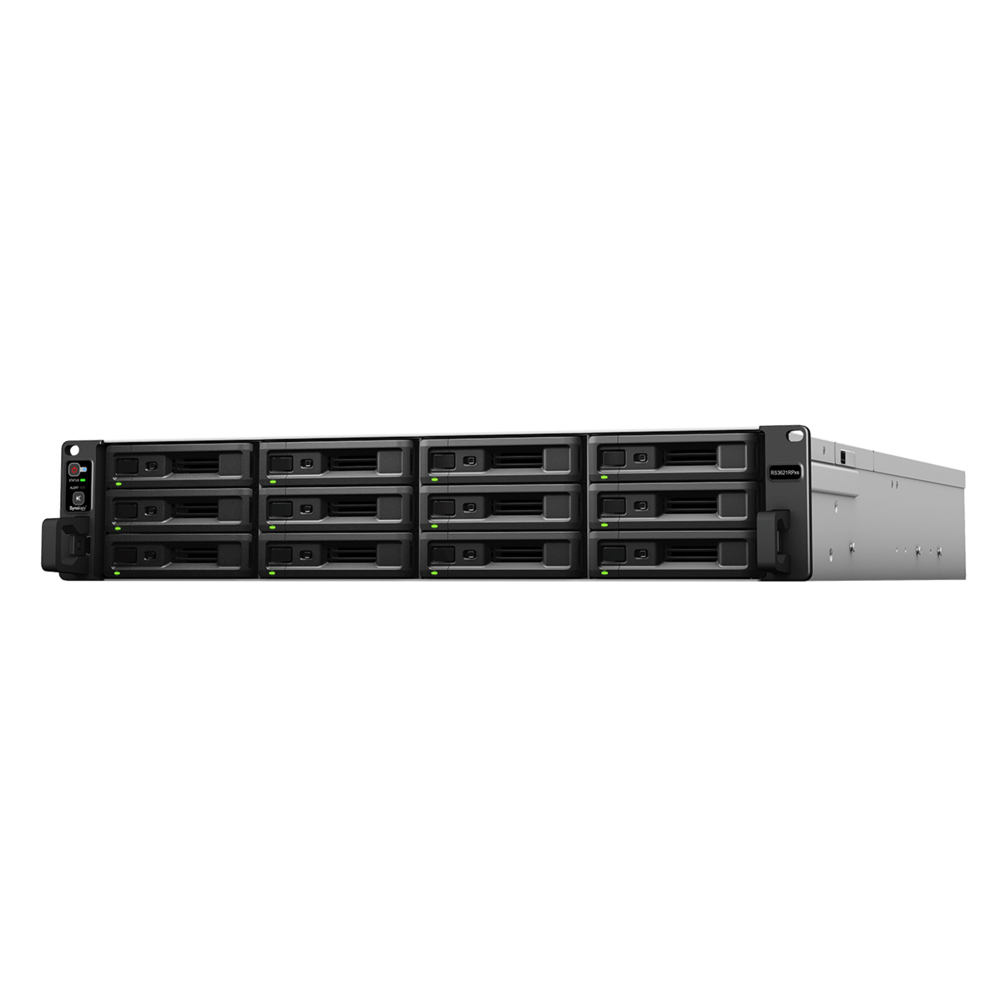 Servidor de Almacenamiento Synology RackStation RS3621RPxs | 12 Bahías | Procesador Intel Xeon D-1531 de 6 Núcleos | 8 GB DDR4 ECC | Expandible a 36 Bahías | Energía Redundante | Compatible con Virtualización y RAID.