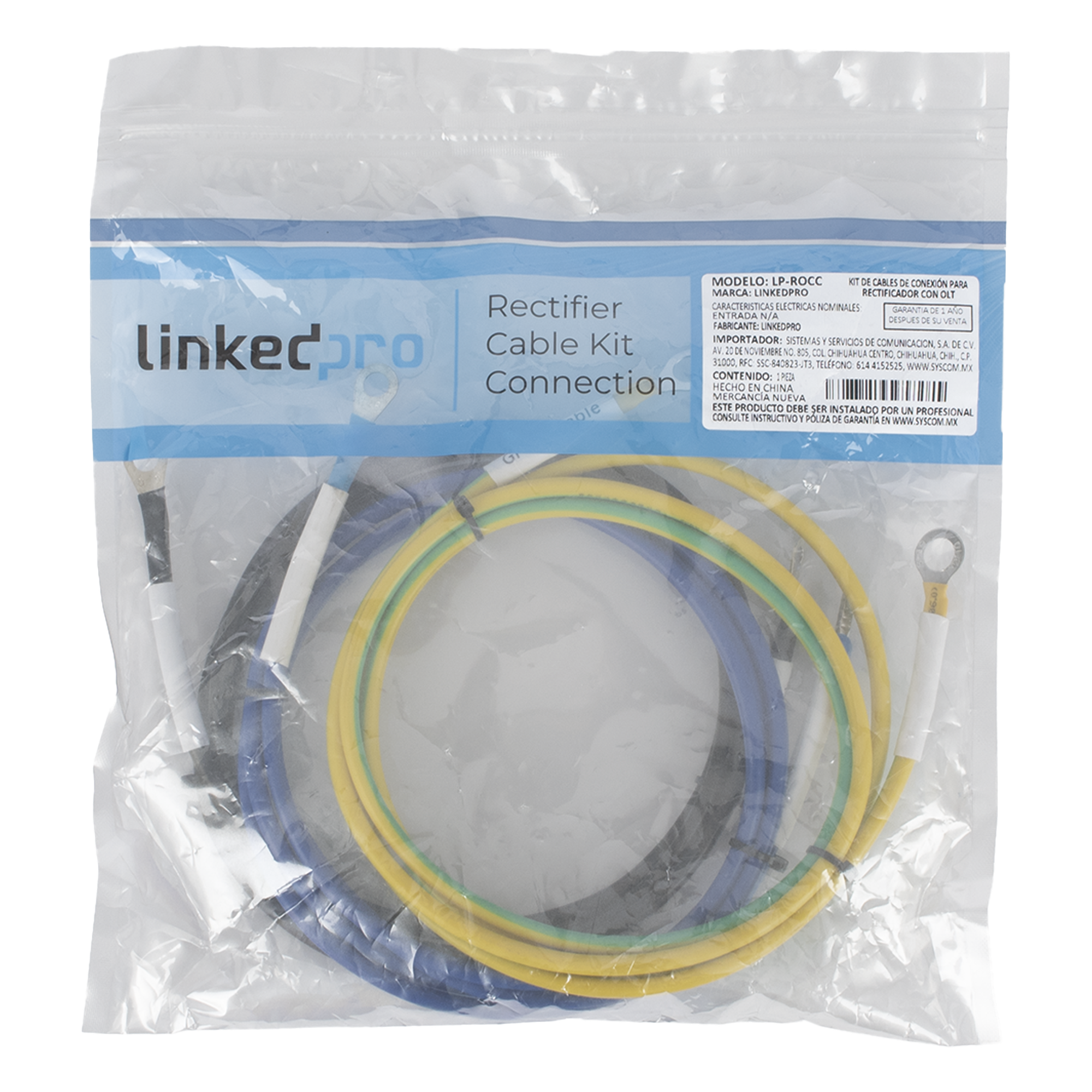 Kit de Cables de Conexión para Rectificador con OLT, 1.5 M (Compatible con rectificador LP-PSOLT-90A) — LINKEDPRO BY EPCOM · SKU LP-ROCC