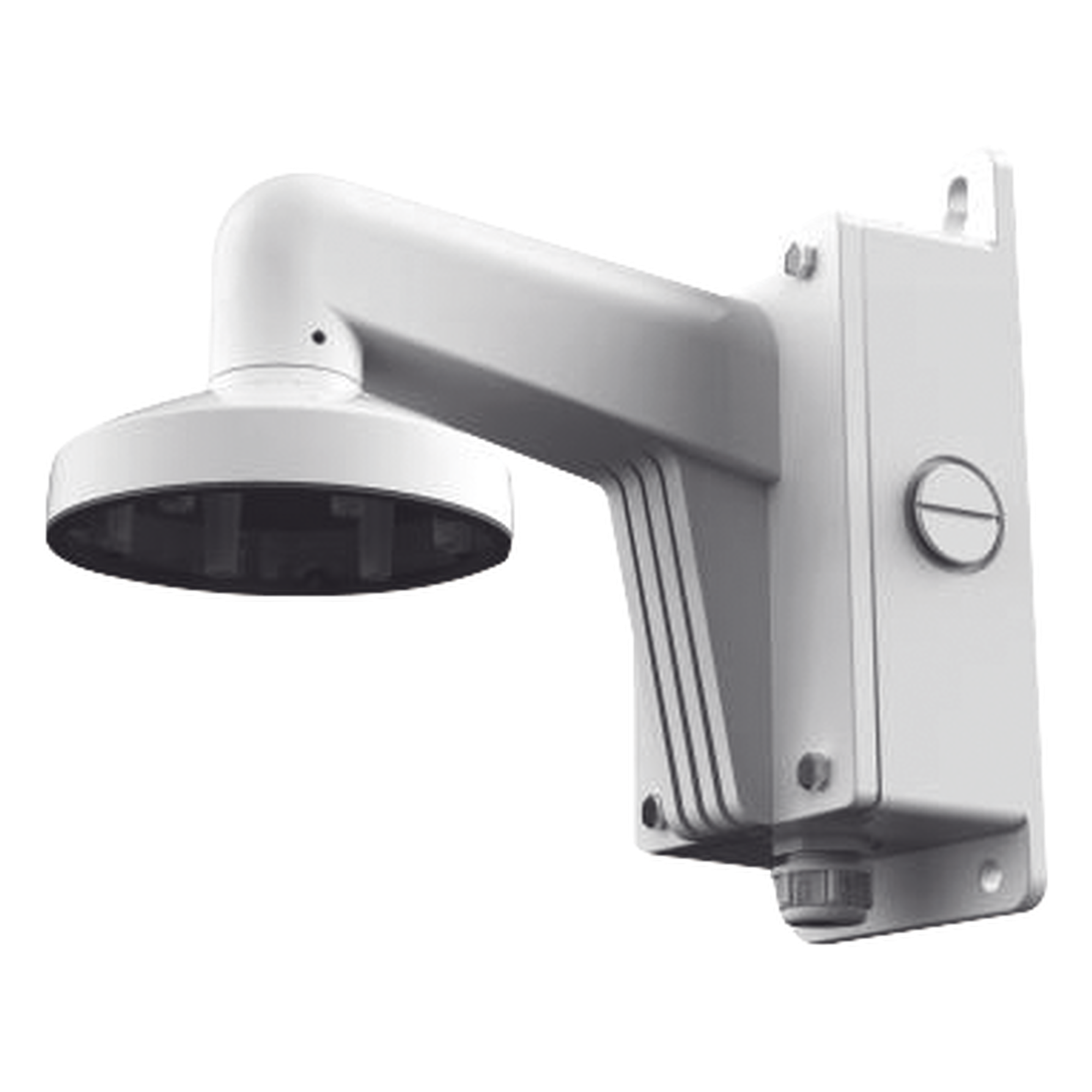 Soporte de Pared para Cámara Domo/Turret / Aleación de Aluminio / Carga Máxima 4.5 kg / 140x182x120 mm / IP Mejorado / Color Blanco — HIKVISION · SKU DS-1273ZJ-140B