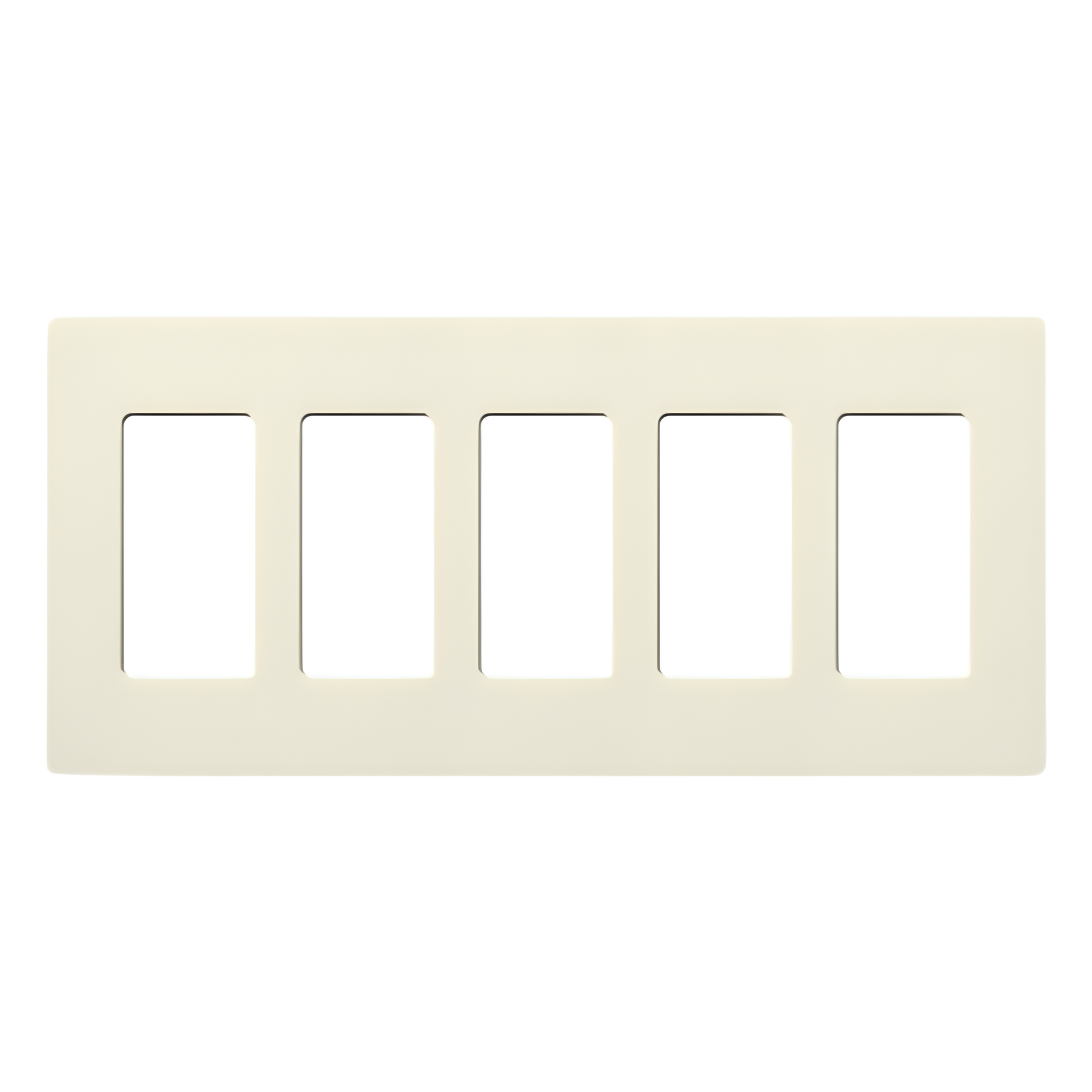 Placa de pared Satin Colors de 5 espacios sin tornillos visibles, color biscuit, para atenuadores, switches y controles Pico — LUTRON ELECTRONICS · SKU SC5BI