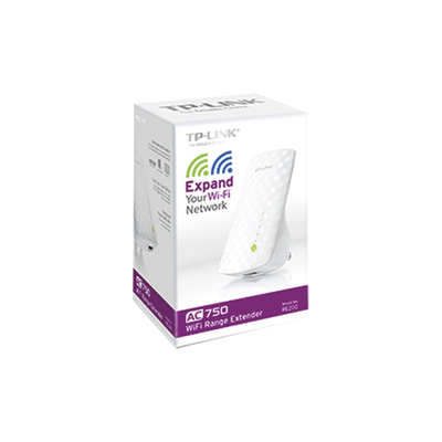 Repetidor / Extensor de Cobertura WiFi AC, 750 Mbps, doble banda 2.4 GHz y 5 GHz, con 1 puerto 10/100 Mbps