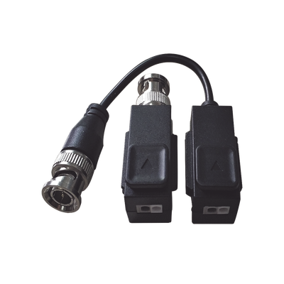 Kit de Transceptor (Balluns) TURBOHD con Boton Push / Hasta 8 MP (4K) / 100% Cobre / Soporta HD-TVI / AHD / CVI / CVBS / Audio por Coaxitron / Datos para Menu de Configurar de Cámaras  — HIKVISION · SKU DS-1H18S/E(C)