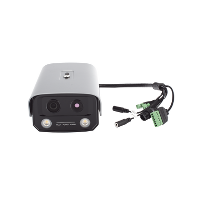 (HikFire) Cámara IP de Detección Térmica de Incendios / Detección de Llamas y Temperaturas Anormales / 4 Megapíxel (Lente Óptico) + 1 Megapíxel (Lente Térmico) / Compatible con Hik-Connect