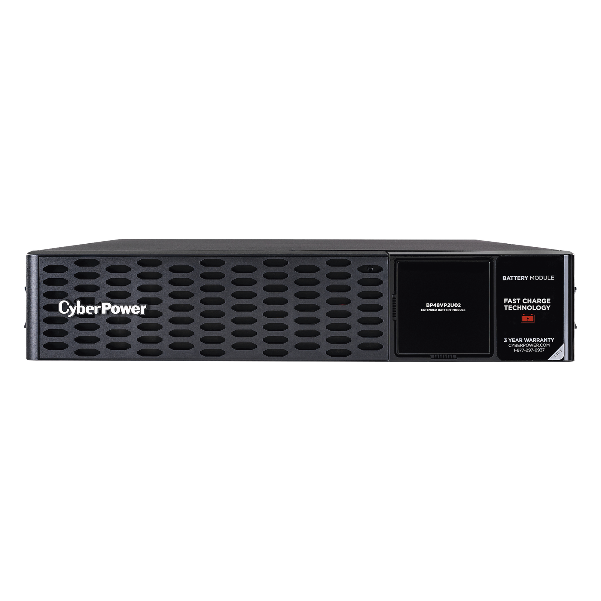 Módulo de Baterías Externas para Extensión de Tiempo de Respaldo, Compatible con UPS: PR1500RTXL2U, PR2200RTXL2U y PR3000RTXL2U — CYBERPOWER · SKU BP48VP2U02