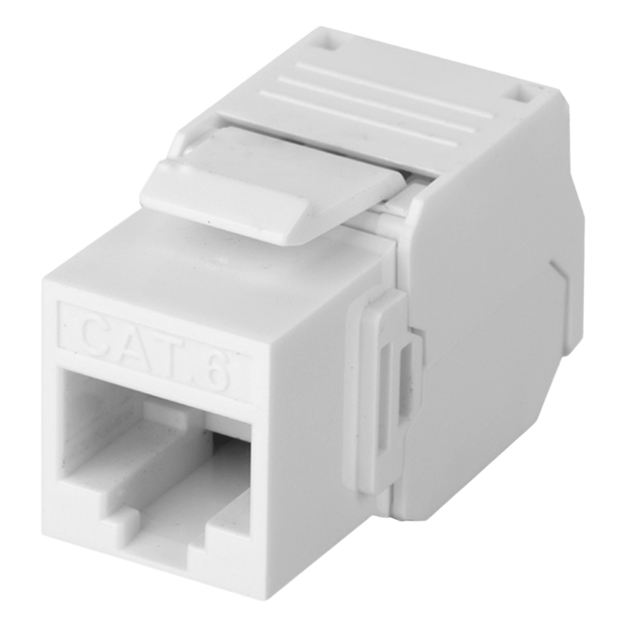 Módulo Jack Keystone Cat6 (Toolless), con Terminación en Ángulo 180 - Color Blanco, Compatible con Faceplate y Patchpanel Linkedpro — LINKEDPRO BY EPCOM · SKU LP-KJ-610-TTWH