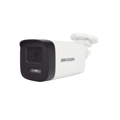 [Audio Bidireccional + Dual Light + ColorVu] Bala TURBOHD 3K (5 Megapixel) / Lente 3.6 mm / 40 mts IR EXIR + 40 mts Luz Blanca / Micrófono y Bocina Integrado / Exterior IP67 / dWDR