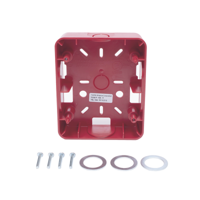 Caja Trasera Resistente a la Intemperie, Roja (para usar con la serie de estrobos HE) (0500-06360) De Hochiki 