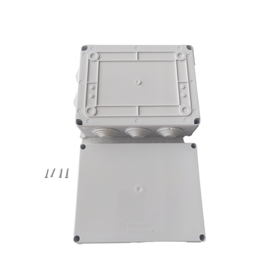 Caja de Derivación-Conexión para Exterior IP65 con 10 Entradas / 200 x 155 x 80 mm / Sellado Seguro con Empaque + 4 Tornillos / Resiste Agua, Polvo y Sol Directo