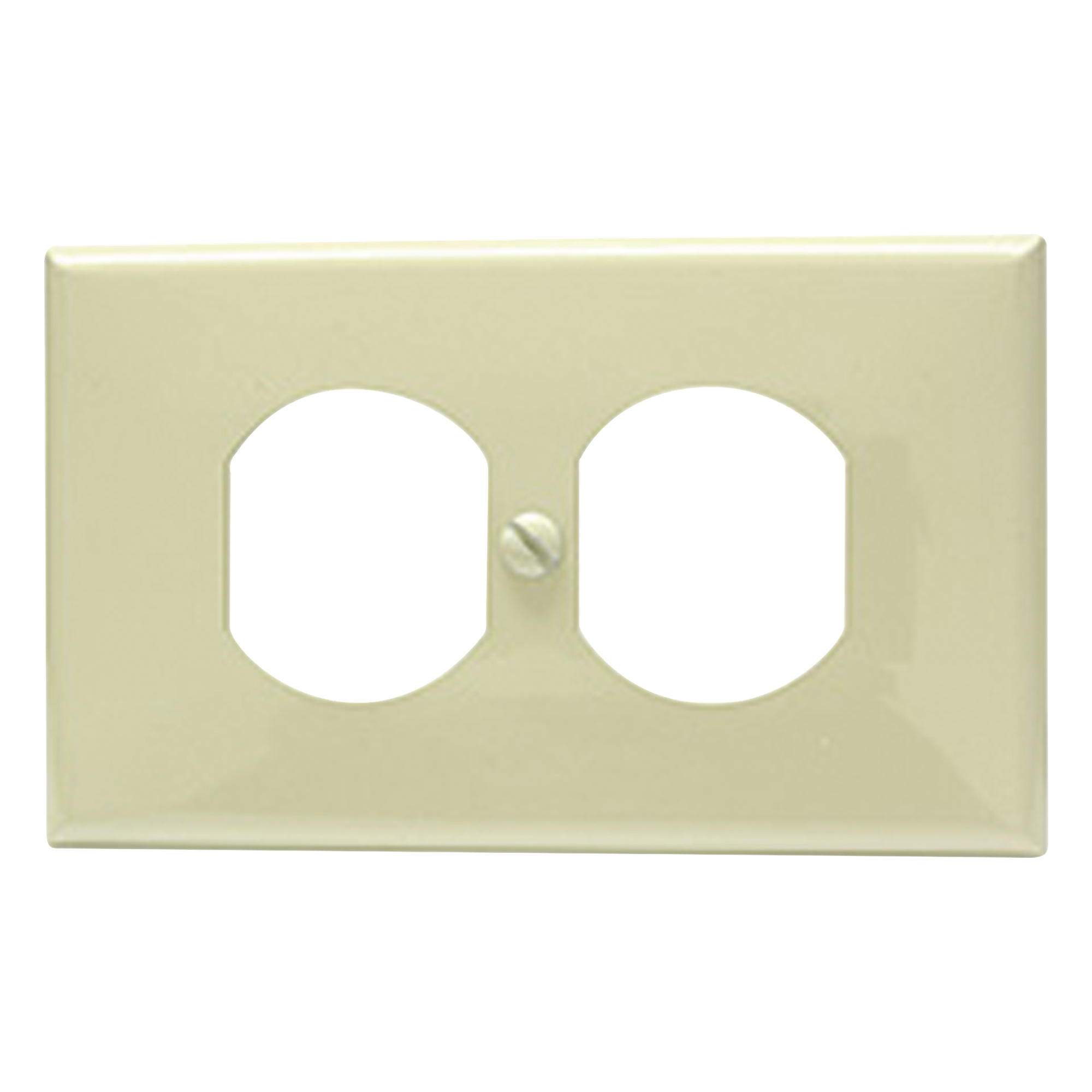 Placa de plástico para contacto dúplex color marfil. — SURTEK · SKU SYS-136600