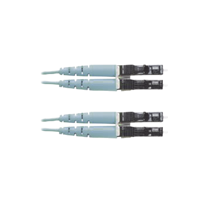 Jumper de Fibra Optica Multimodo 50/125 OM3, LC-LC Duplex, OFNR (Riser), Color Aqua, 7 Metros (22.97 Pies)