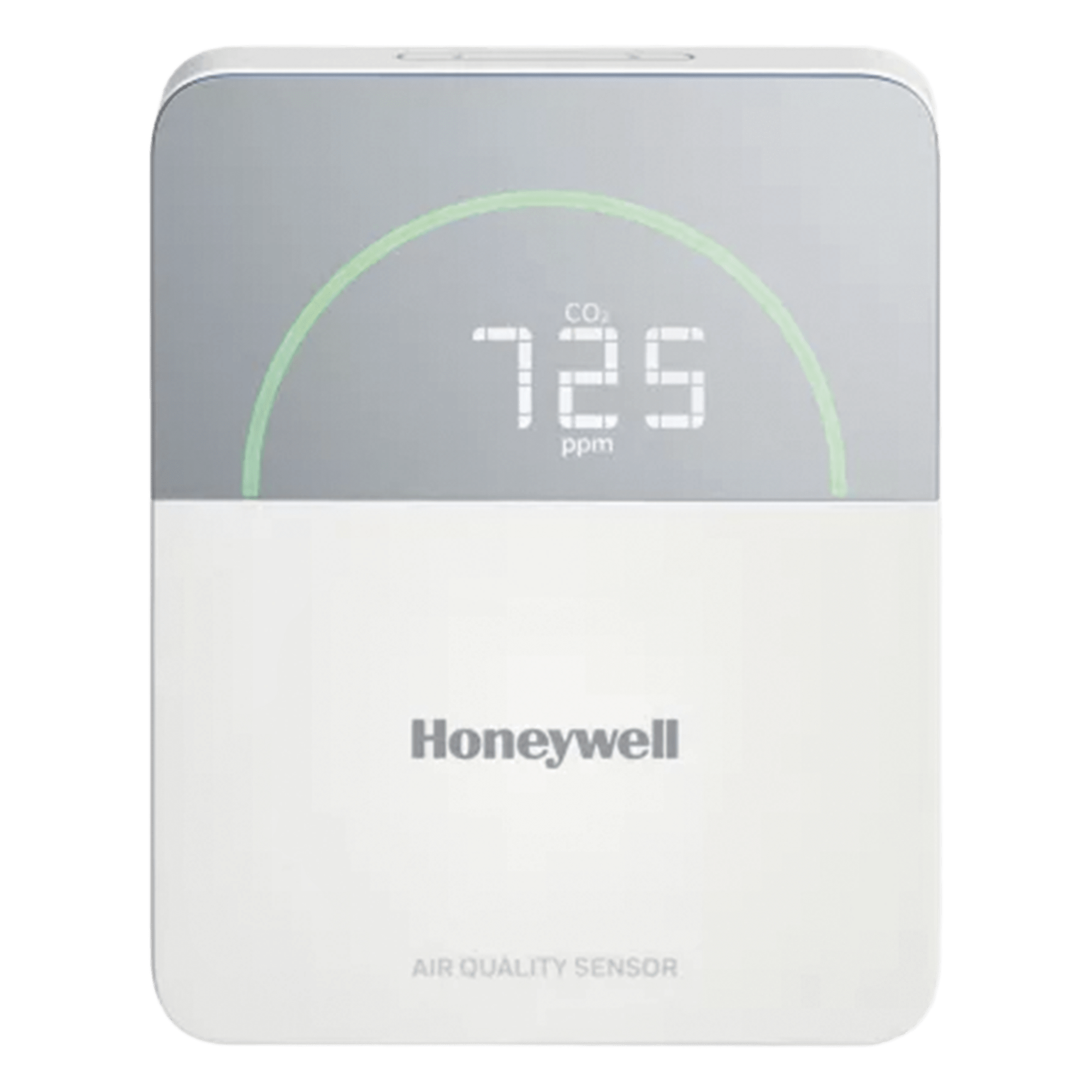 Sensor de calidad del aire interior con display, mide temperatura, humedad, CO2, PM2.5 y TVOC, comunicación BACnet, Modbus y Sylk Bus — HONEYWELL BMS · SKU TR50-5D