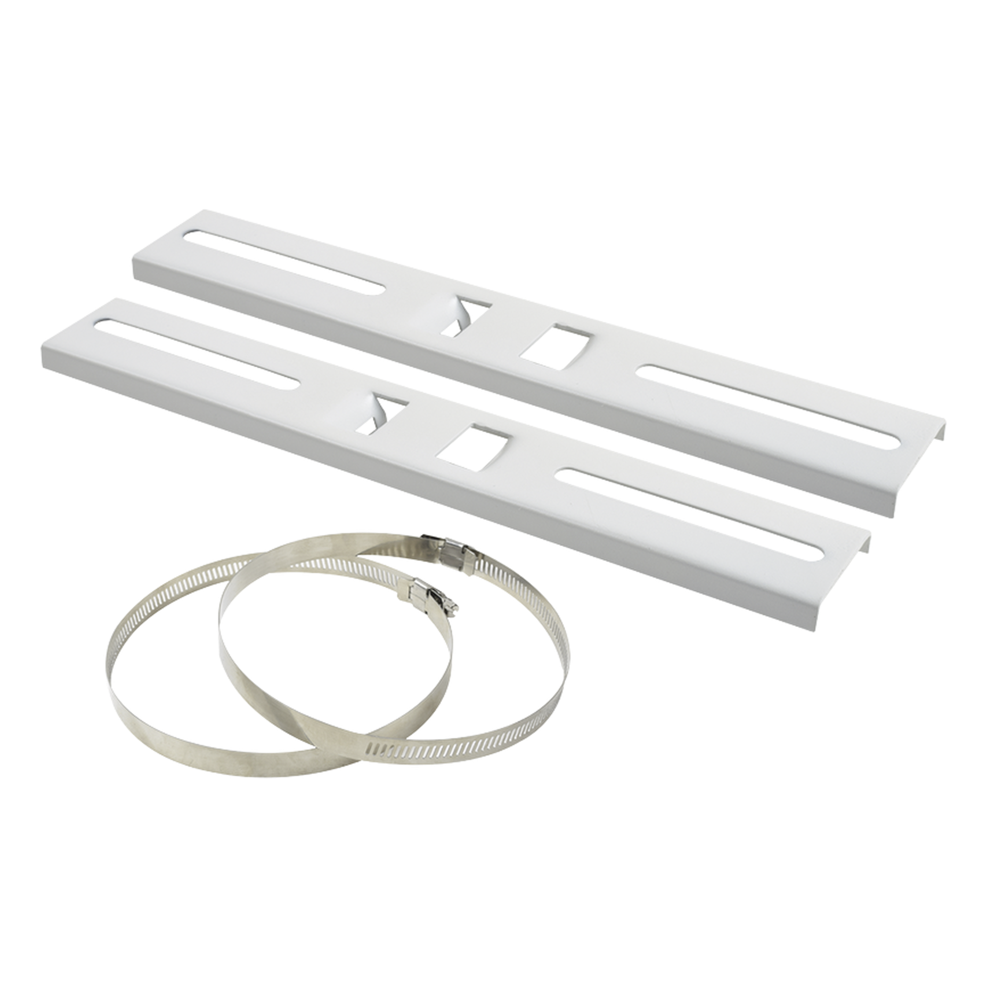 Montaje de Metal para Poste Universal / Ajuste 115-280 mm / Carga 30 kg / Ángulo 45° / Acero con Pintura Electroestática / 300x44 mm (0.98x0.14 ft) — PRECISION · SKU PST-MOUNT-POLE-V2