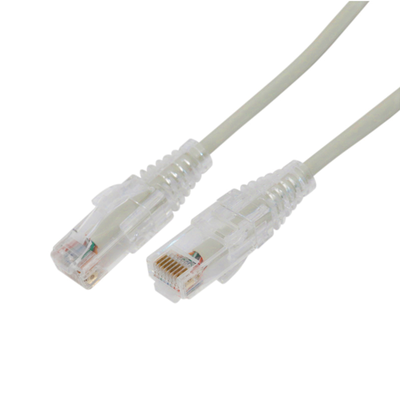 Cable de Parcheo Slim UTP Cat6A - 10 Metros (32.81 Pies) Gris, Diámetro Reducido (28 AWG)
