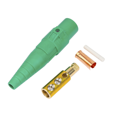 Conector Camlock Macho / 400 Amperes / AC 600V / Sección Cable 50-95 mm² / Abrazadera Compresión / Plástico Ingeniería / Varios Colores — EPCOM PROAUDIO · SKU EP-CAMLOCK-400A-M-GREEN
