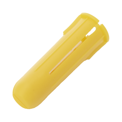 Paquete de 20 taquetes amarillo 1" y 20 tornillos 8mm x 1"