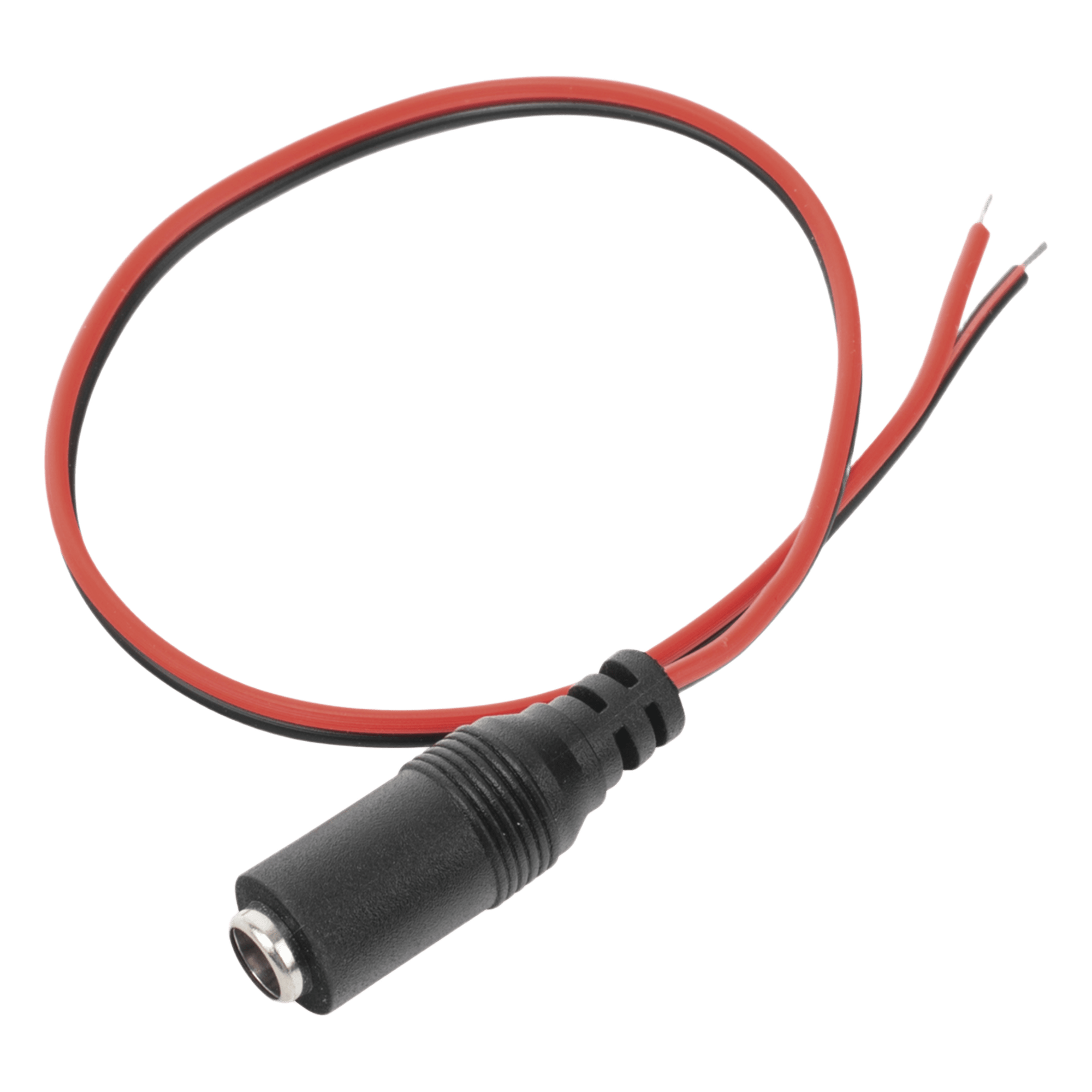 Cable de Alimentación DC / Conector Hembra 5.5 mm/2.1 mm / Puntas Libres / 28.5 cm / Polaridad Codificada / 12 VCC — SYSCOM · SKU DC-CORDF