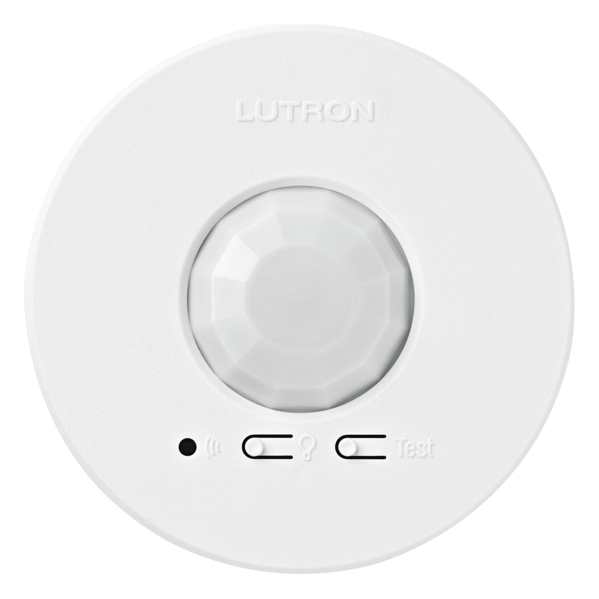 Sensor de ocupación y vacancia inalámbrico de techo, PIR 360°, cobertura de 30.2 a 62.4 m², a batería, compatible con RadioRA 2, RA2 Select, RadioRA 3 y Vive